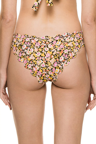 BLOSSOM FLOWER PRINT Scallop High Leg Bikini Bottom