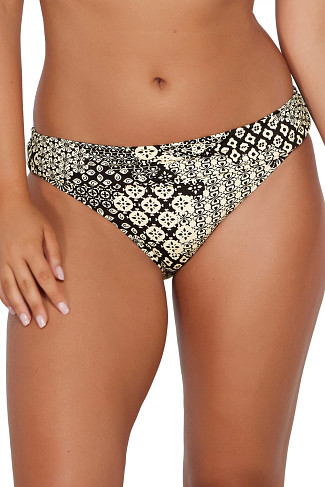 VENICE SEAGRASS TEXTURE Unforgettable Banded Hipster Bikini Bottom