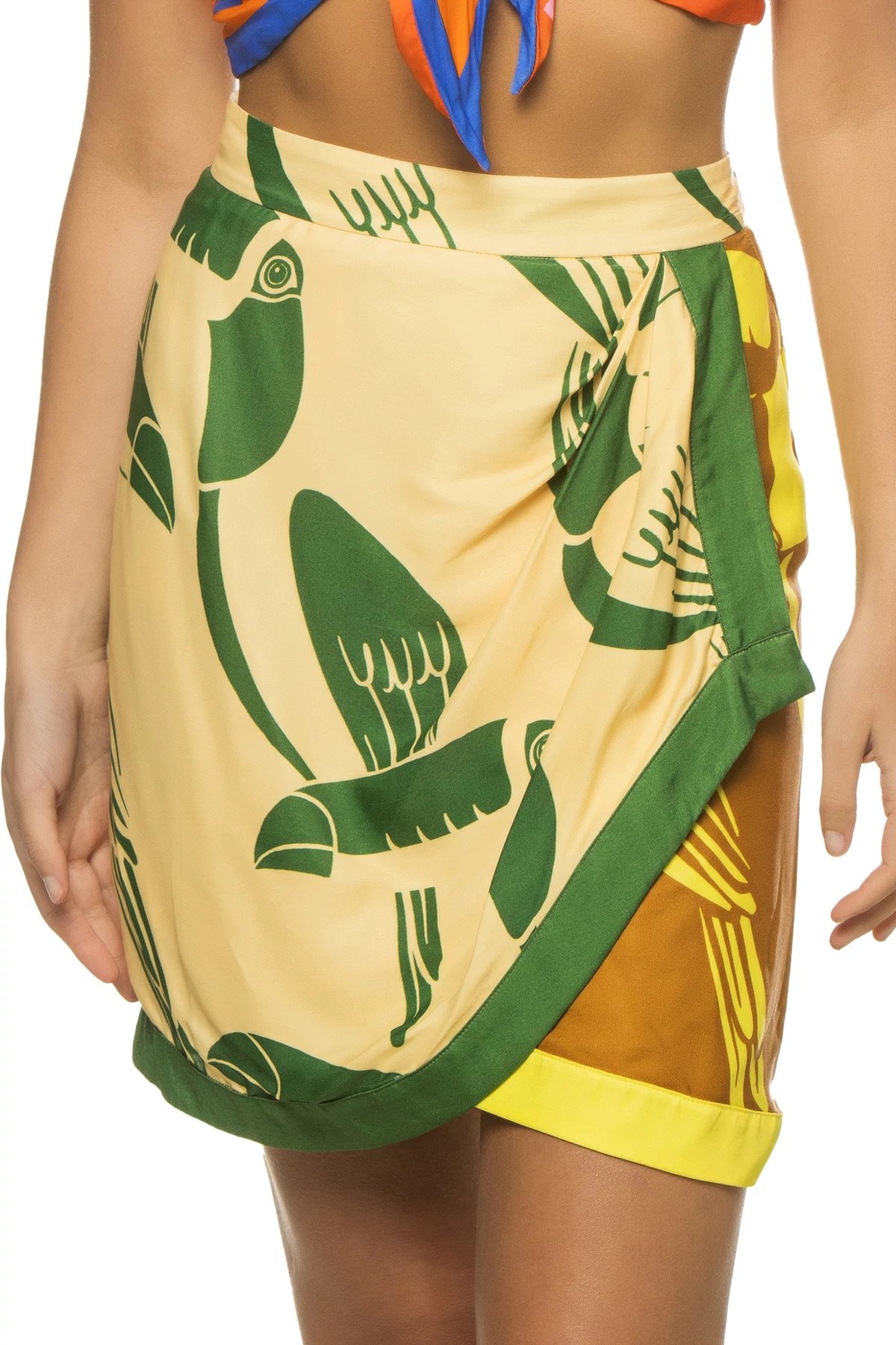 MIXED RAINBOW TOUCANS Toucans Mini Skirt image number 1