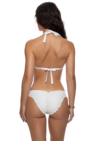 WHITE Sunkiss Glow Halter Bikini Top