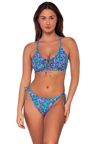 PERSIAN SKY Kauai Keyhole Bralette Bikini Top (D+ Cup)