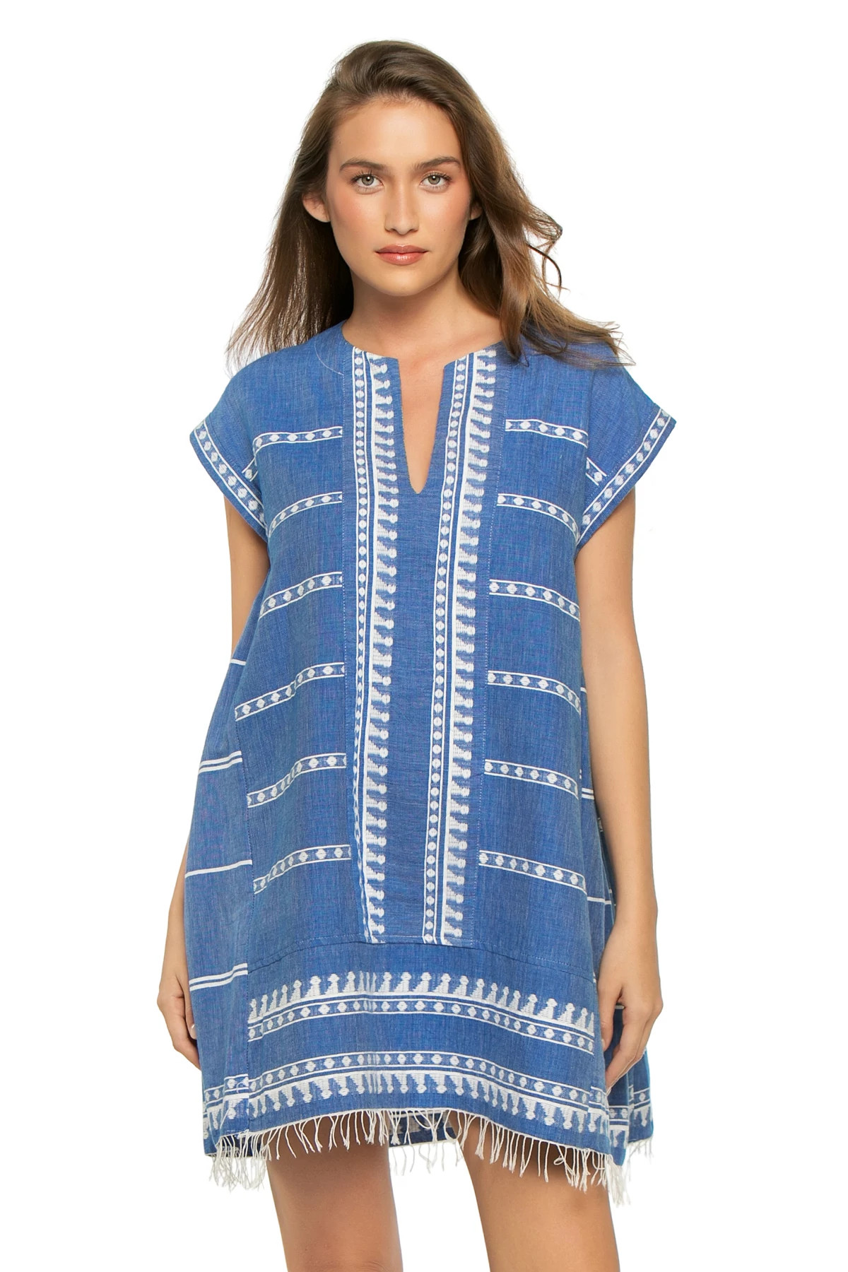 TEBIBI BLUE Elina Short Caftan Tebebi Blue image number 1