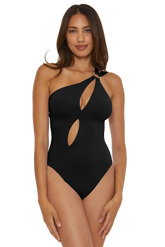 BLACK Tahiti Asymmetrical One Piece Swimsuit