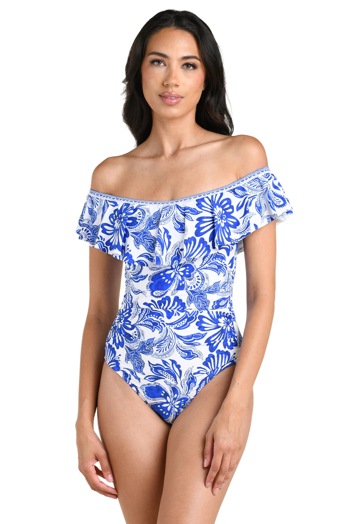 LAPIS Ruffle One Piece Swimsuit image number 1