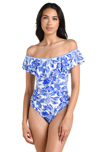 LAPIS Ruffle One Piece Swimsuit