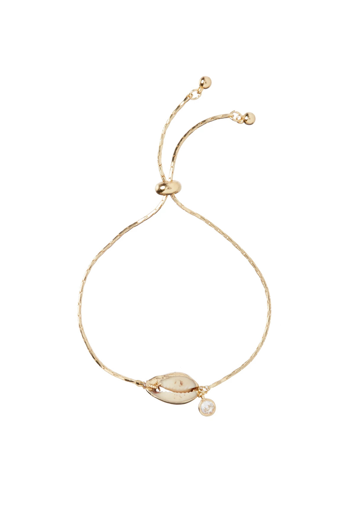 GOLD Cowrie Shell Bracelet image number 1