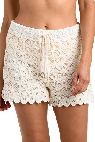 IVORY Serenity Crochet Shorts