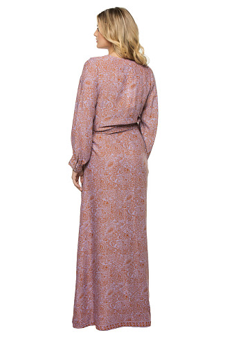 SHANGRI-LA PRINT ORCHID Kate Wrap Maxi Dress