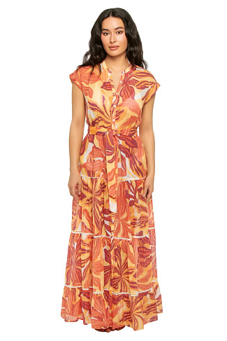 RED SEAWEED Kora Collared Maxi Dress