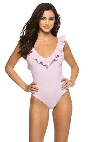 LILAC Loreta Ruffle Over The Shoulder One Piece Swimsuit
