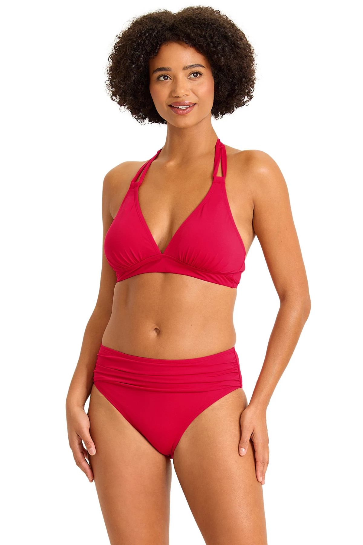 ROSSOVIVO Pearl Solids Halter Bikini Top image number 1