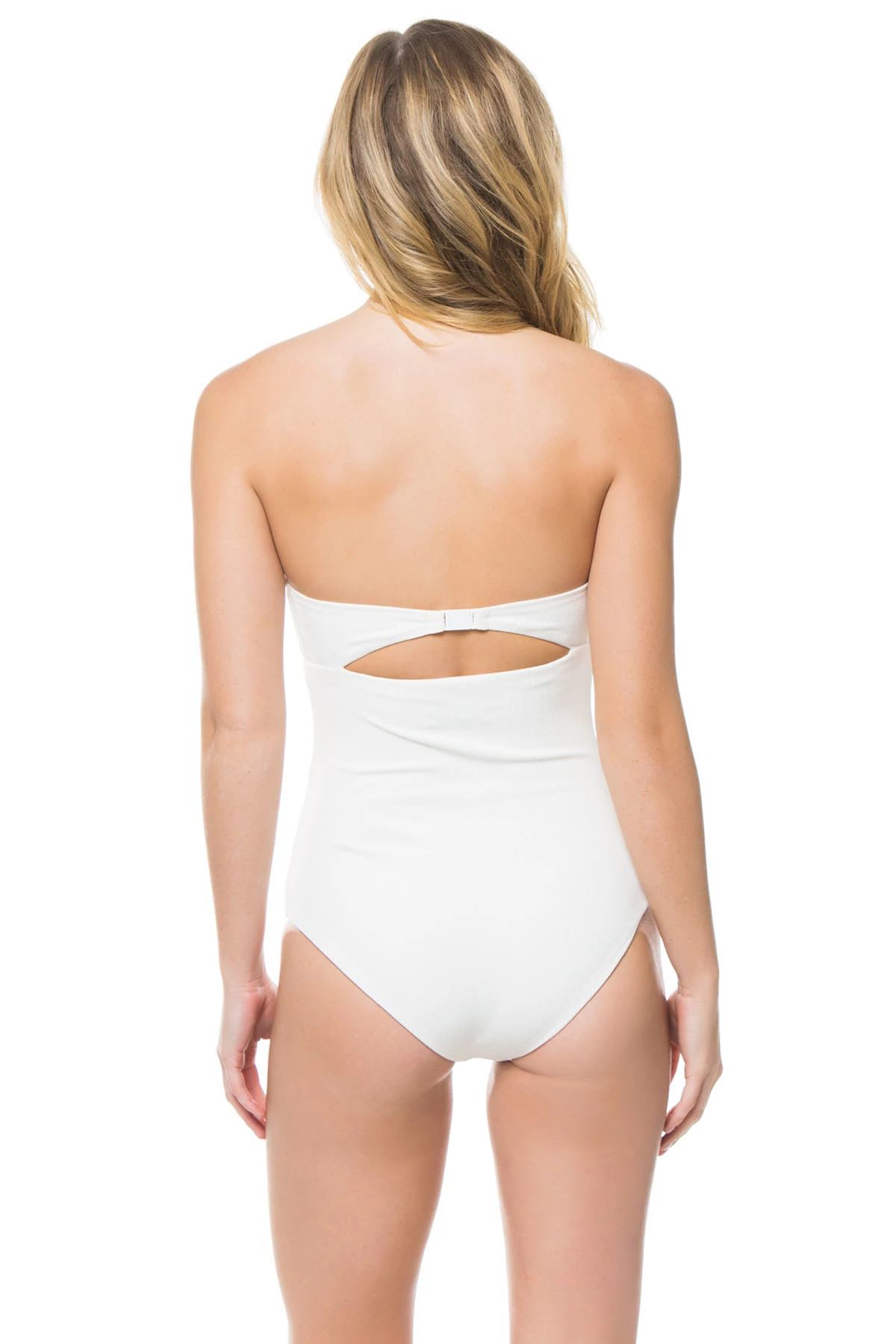 COCONUT Scallop Bandeau One Piece Swimsuit image number 2