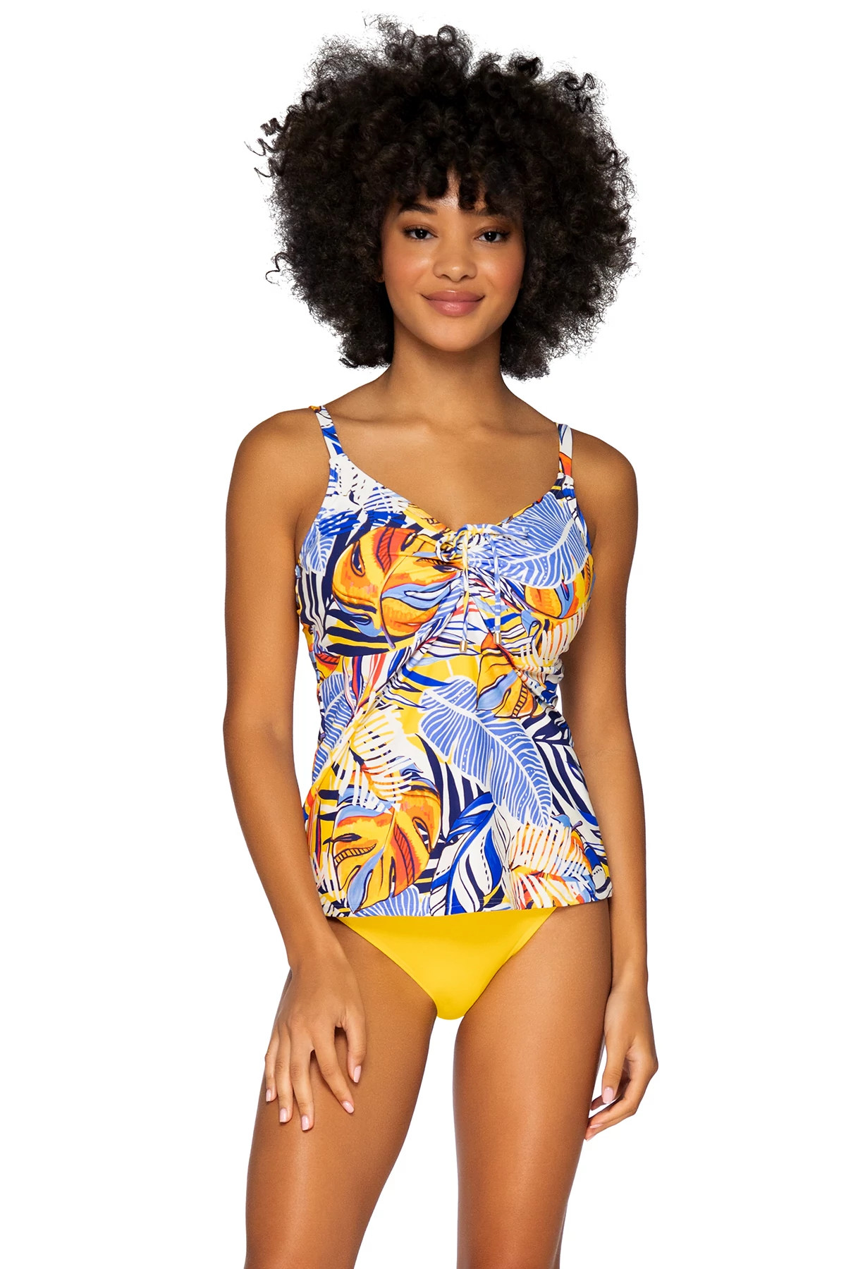 BAHAMA BREEZE Avery Over The Shoulder Tankini Top (D+ Cup) image number 1