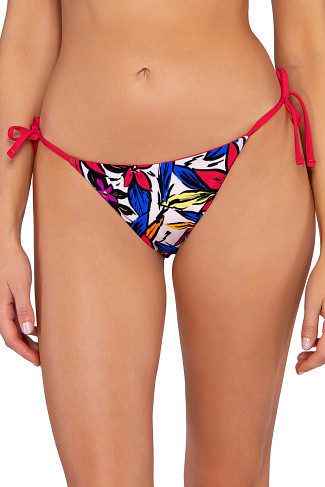 BOLD BLOSSOM Reversible California Dreamin' Tie Side Bikini Bottom