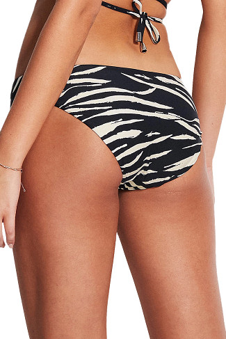 BLACK Zebra Hipster Bikini Bottom
