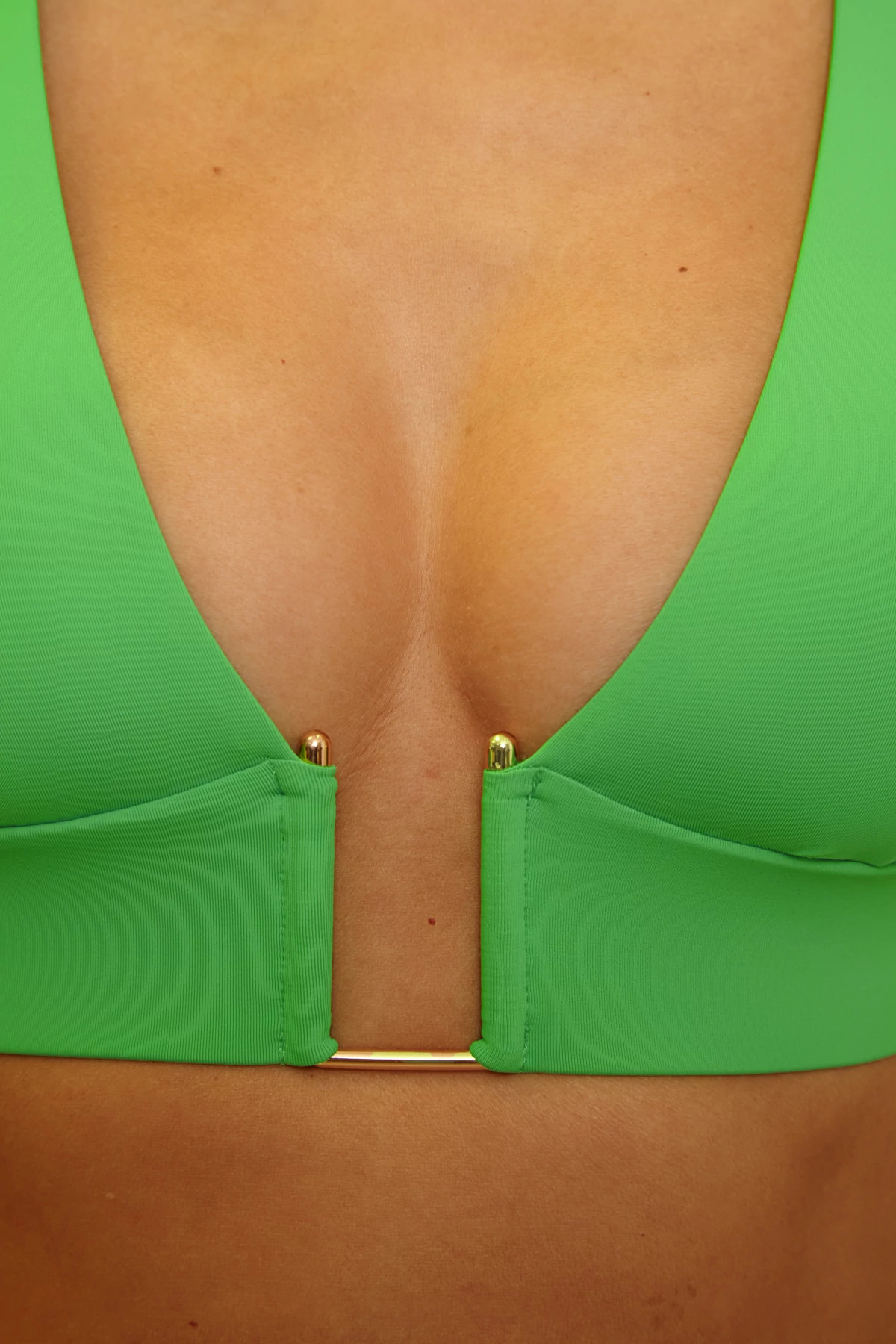 GREEN APPLE Banded Triangle Bikini Top image number 5