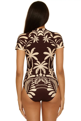 MULTI Syros Tropical Print Zip Up Paddle Suit