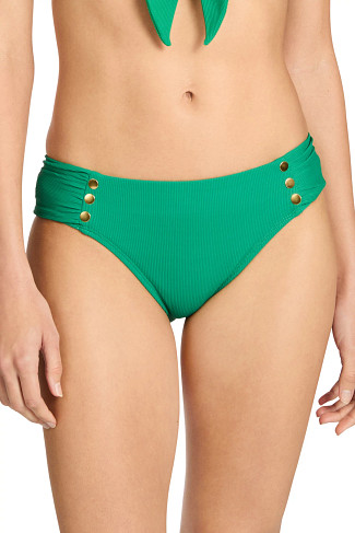 EMERALD Amy Ribbed Tab Side Hipster Bikini Bottom