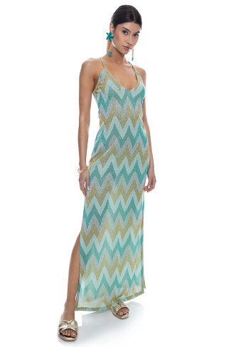 MULTI GREEN Queen Luli Maxi Dress