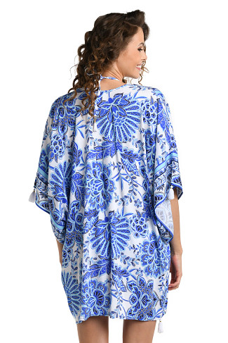 BLUE Kimono Cover Up
