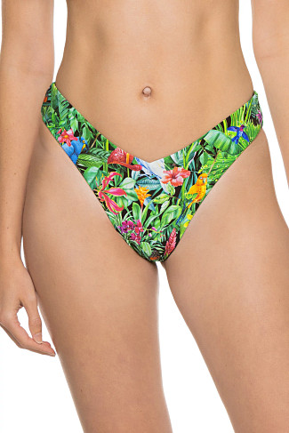 PALM GREEN MULTI Delilah Brazilian Bikini Bottom