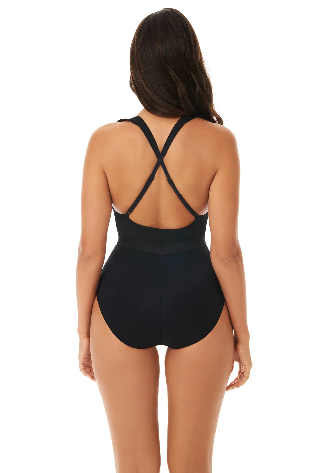 Ruffle Plunge One Piece Swimsuit image number 2