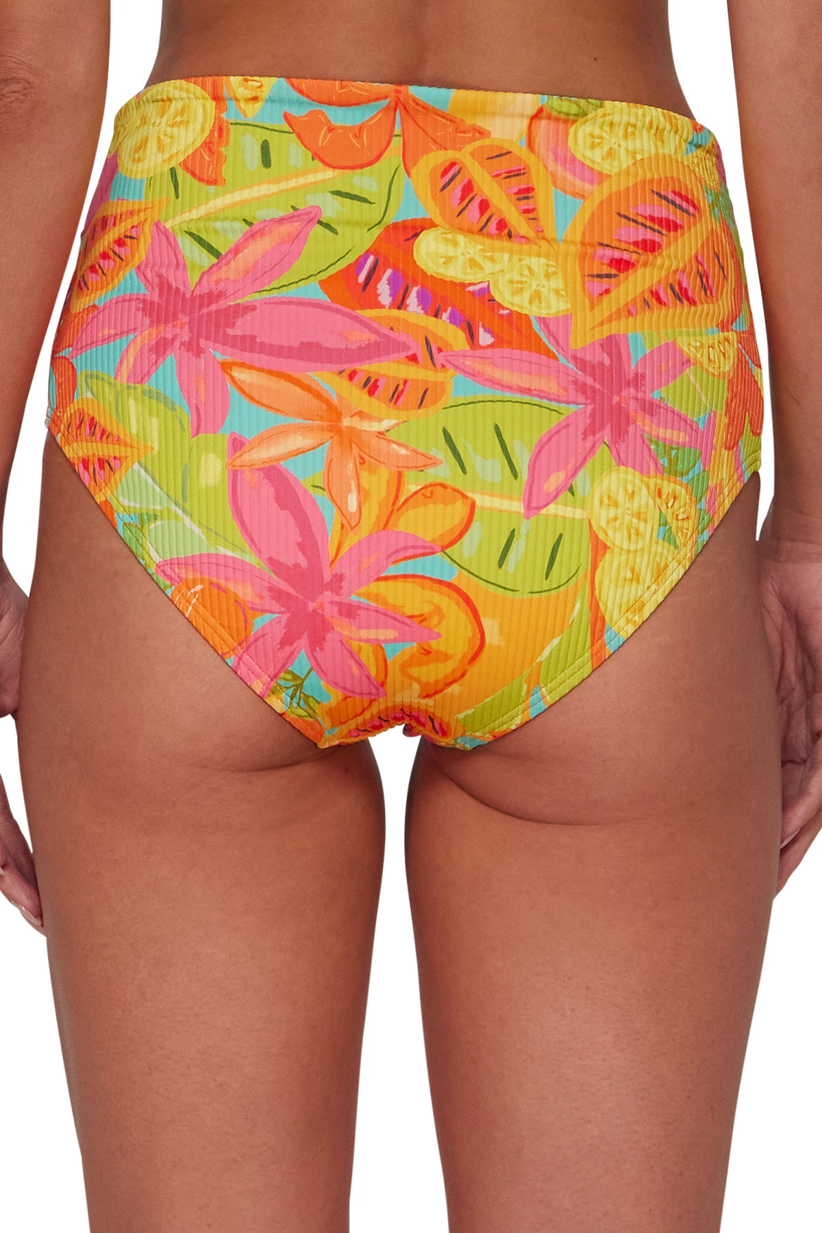 CITRUS GROVE SANDBAR RIB Capri High Waist Bikini Bottom image number 4