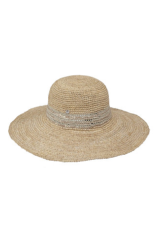ALMOND/SILVER Bella Sun Hat