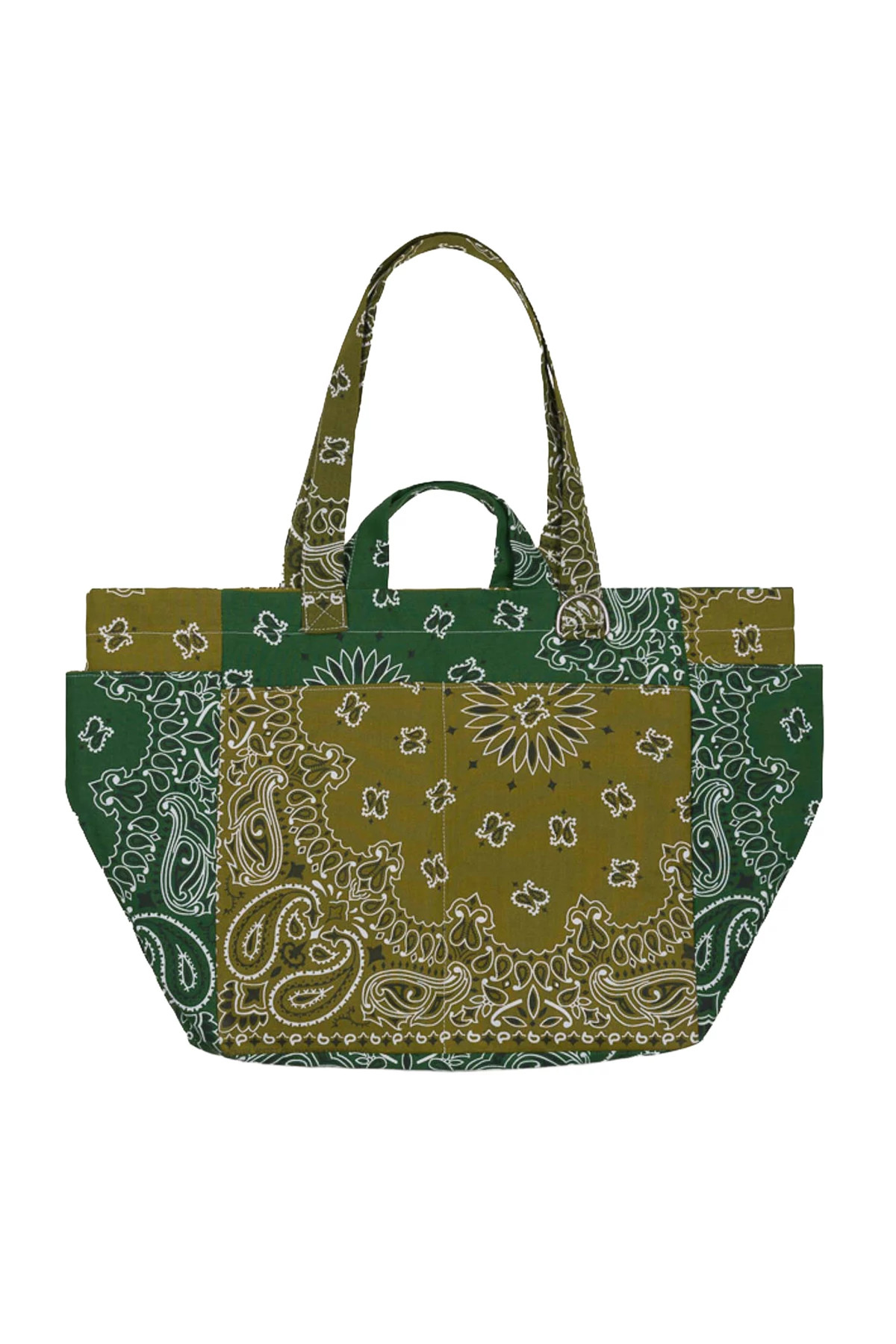 BRONZE/VERT WEEK-END Bandana Patchwork Cotton Picnic Bag image number 1