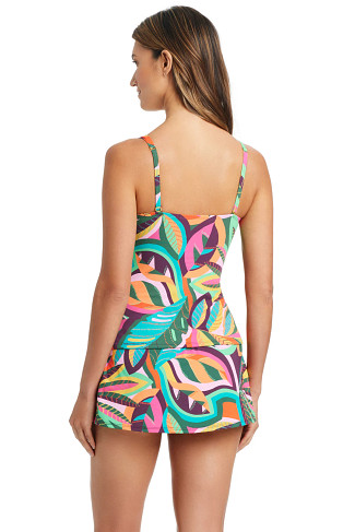 MULTI Tropical Print V-Neck Tankini Top