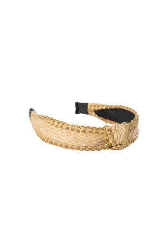 NATURAL Raffia Knot Headband
