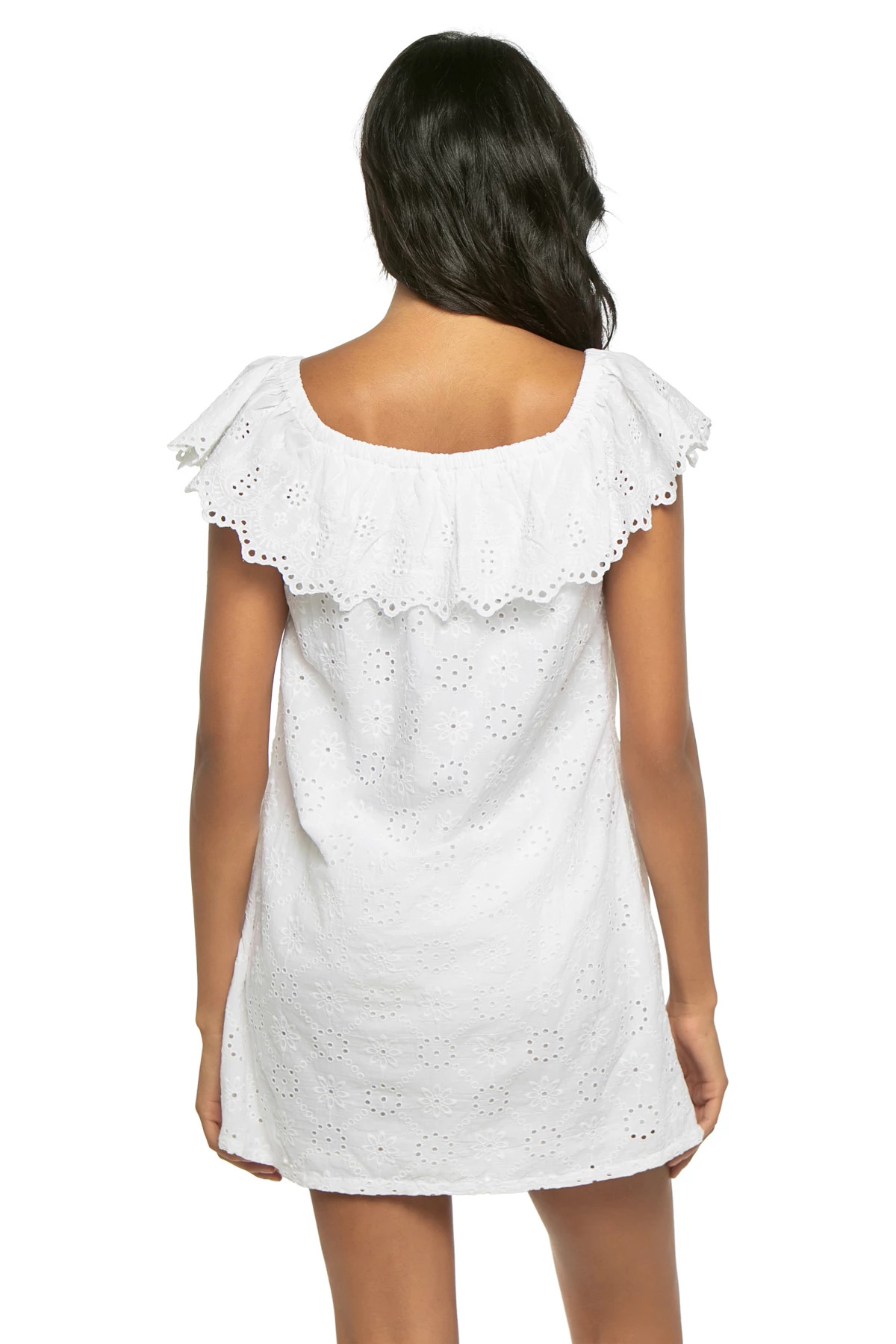 WHITE Harbour Eyelet Mini Dress image number 2