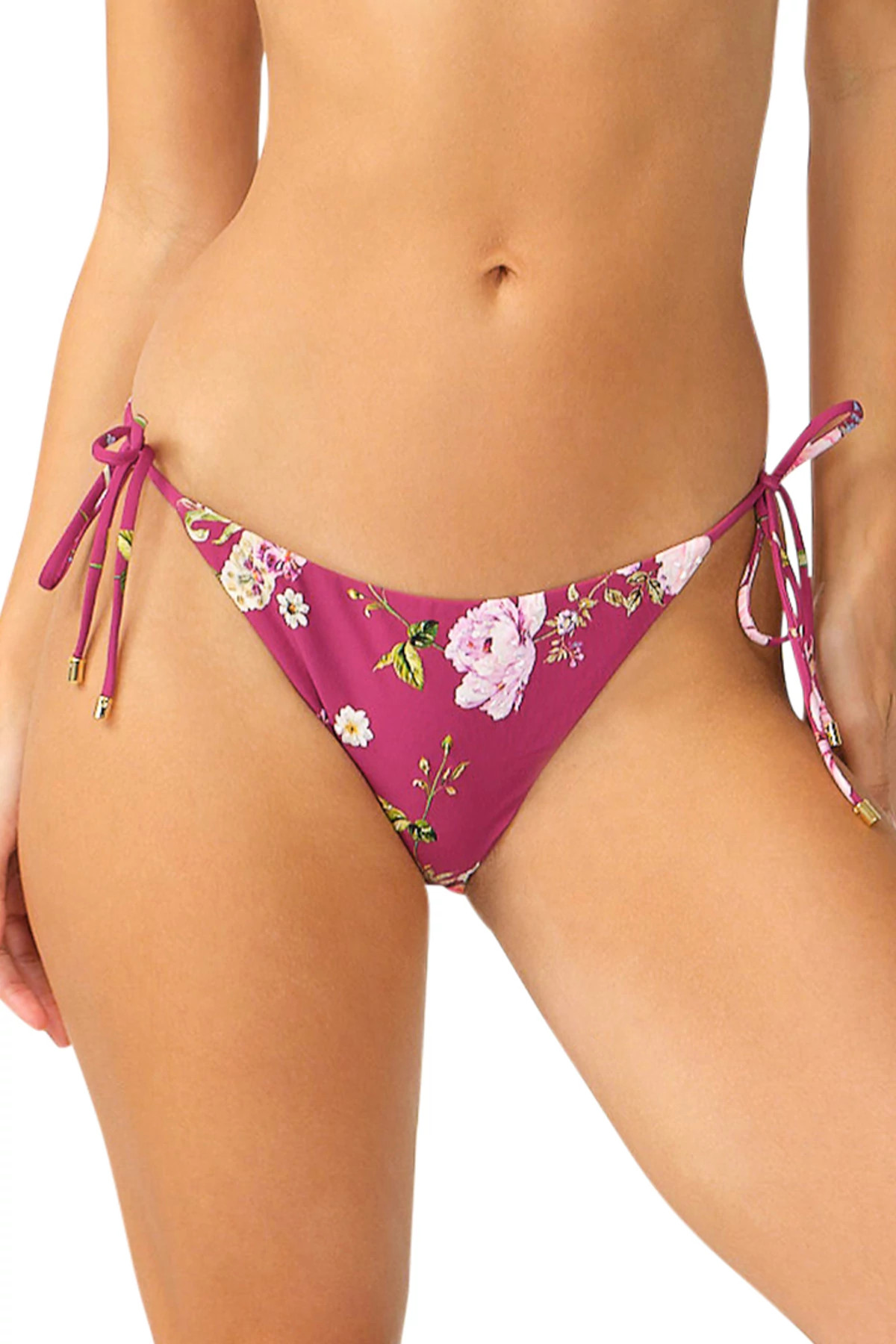 FIESTA FLORA Carrie Floral Brazilian Bikini Bottom image number 1