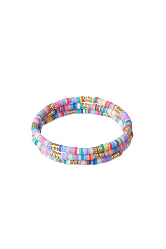 PINK Disc Bracelet (3 Piece Set)