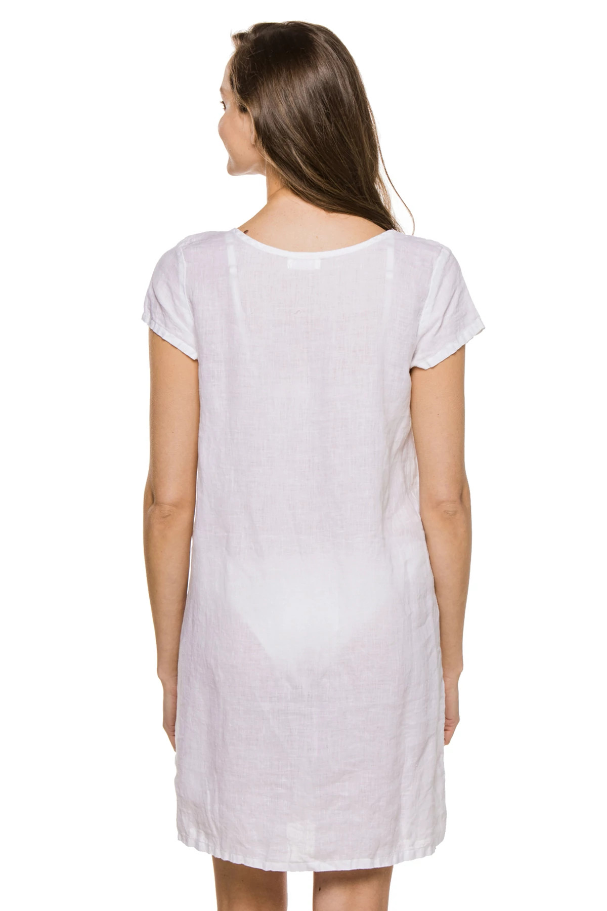 WHITE Esme Relaxed Shirt Dress image number 2