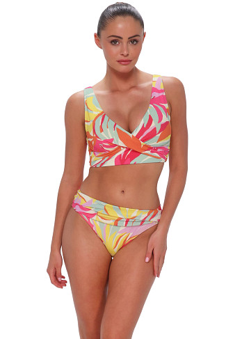TROPICOLOR CREPE Elsie Underwire Bralette Bikini Top (D+ Cup)