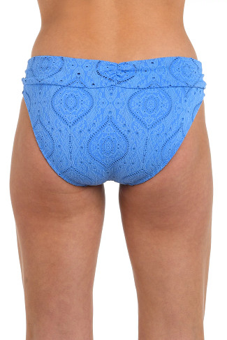 CHAMBRAY Mantra Medallion Shirred Hipster Bikini Bottom