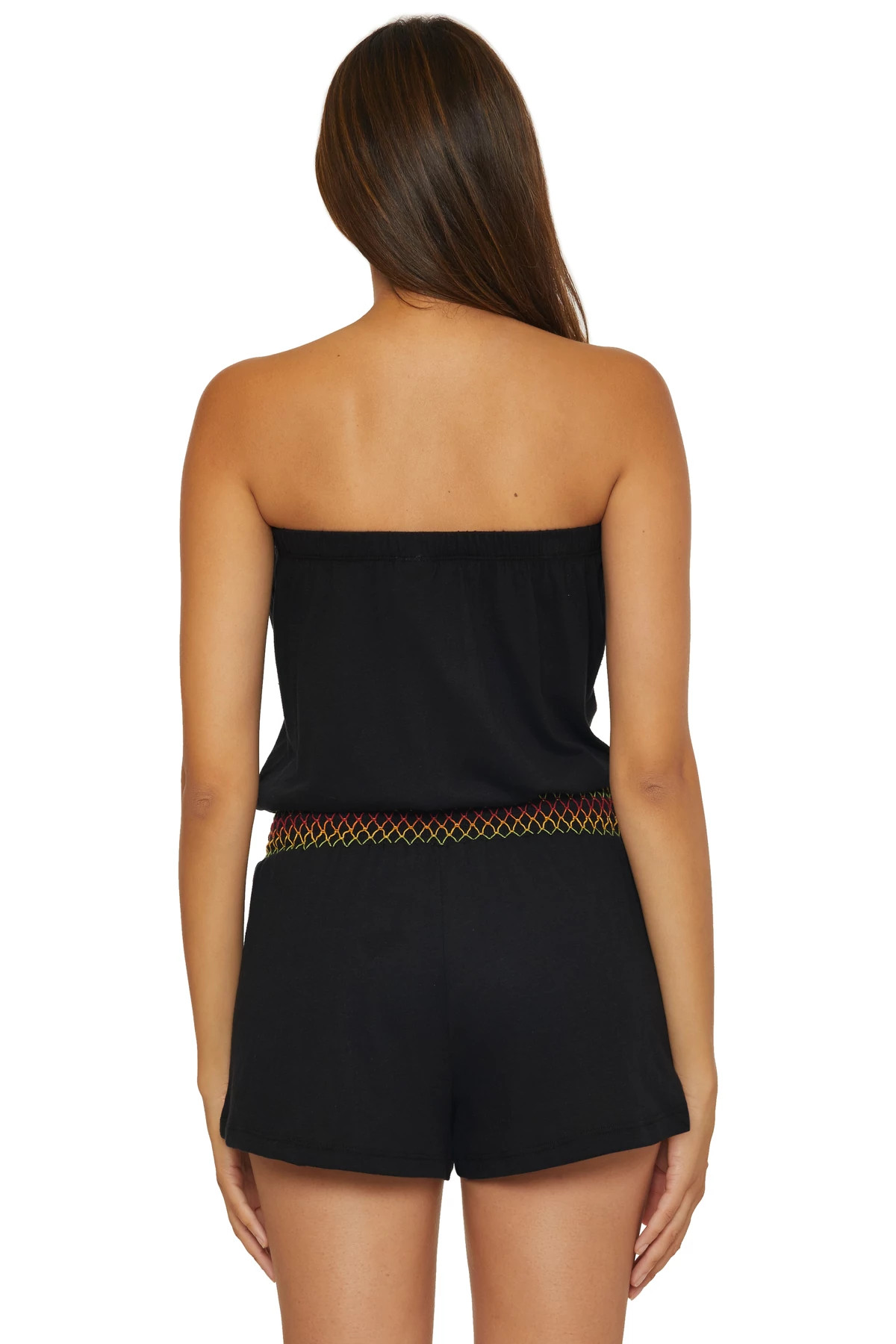 BLACK Sunset Strapless Romper image number 2