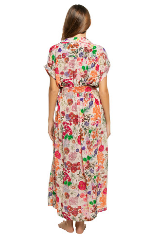 FLORAL PINK Valerie Caftan Dress