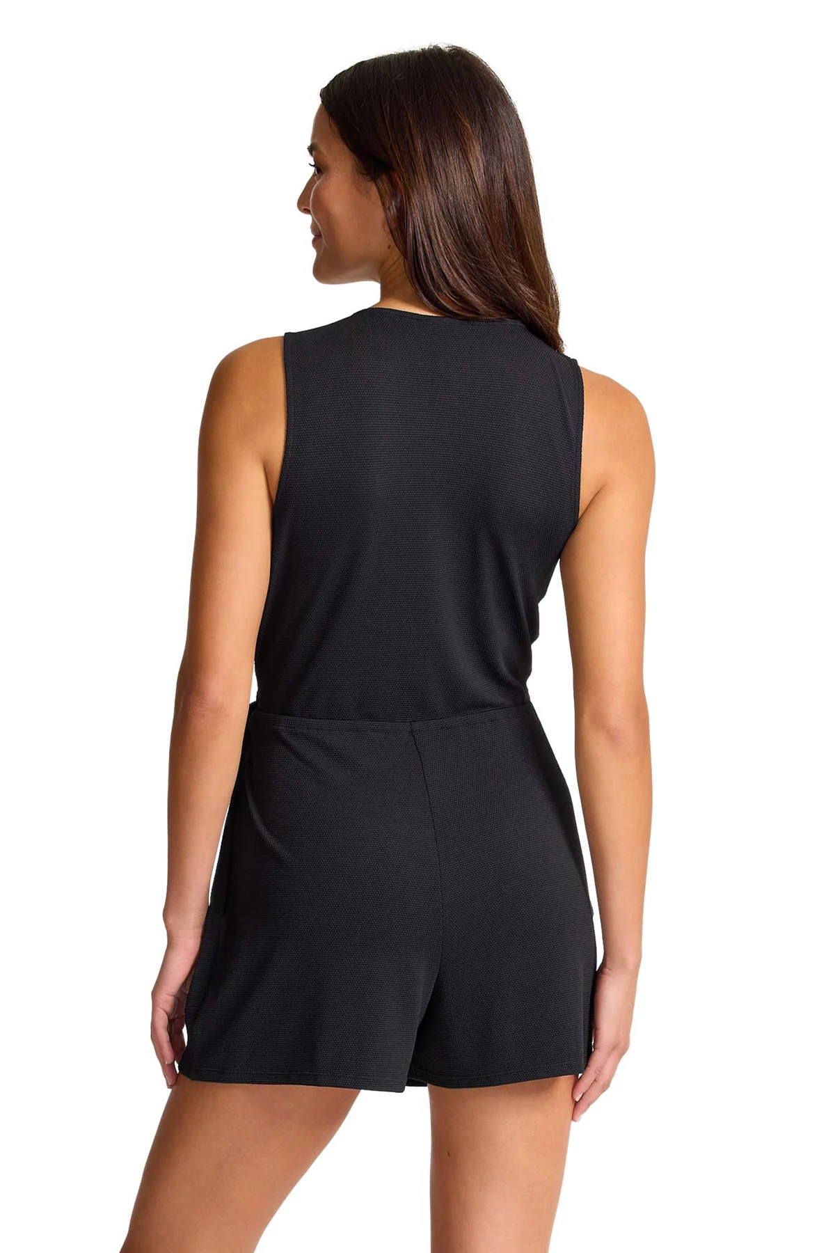 BLACK Wrap Front Romper image number 2