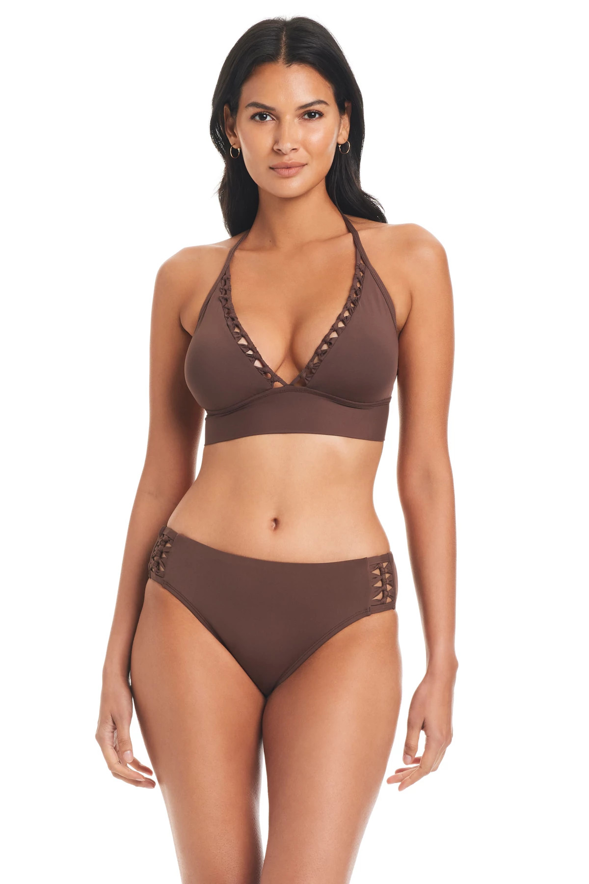 HICKORY Knotted Halter Bikini Top image number 1
