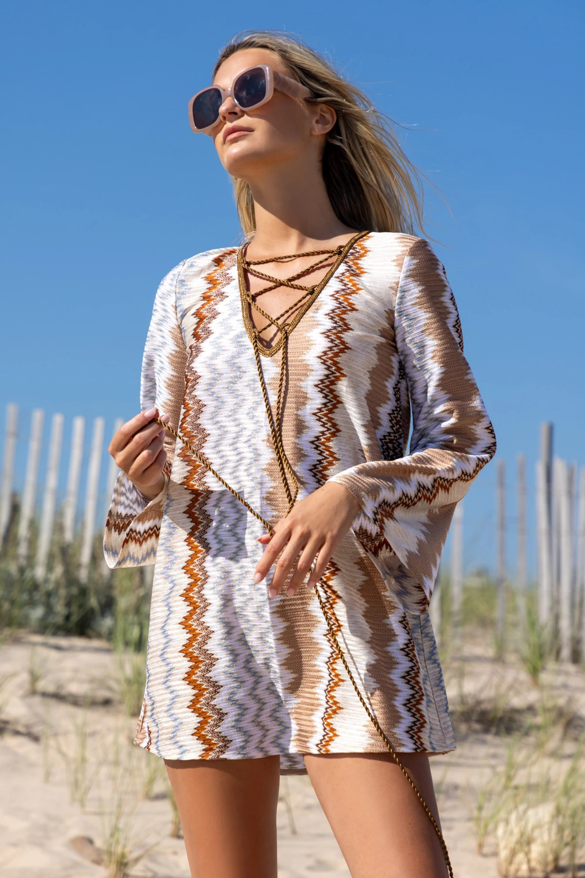 MULTI Vina Tunic Dress image number 3