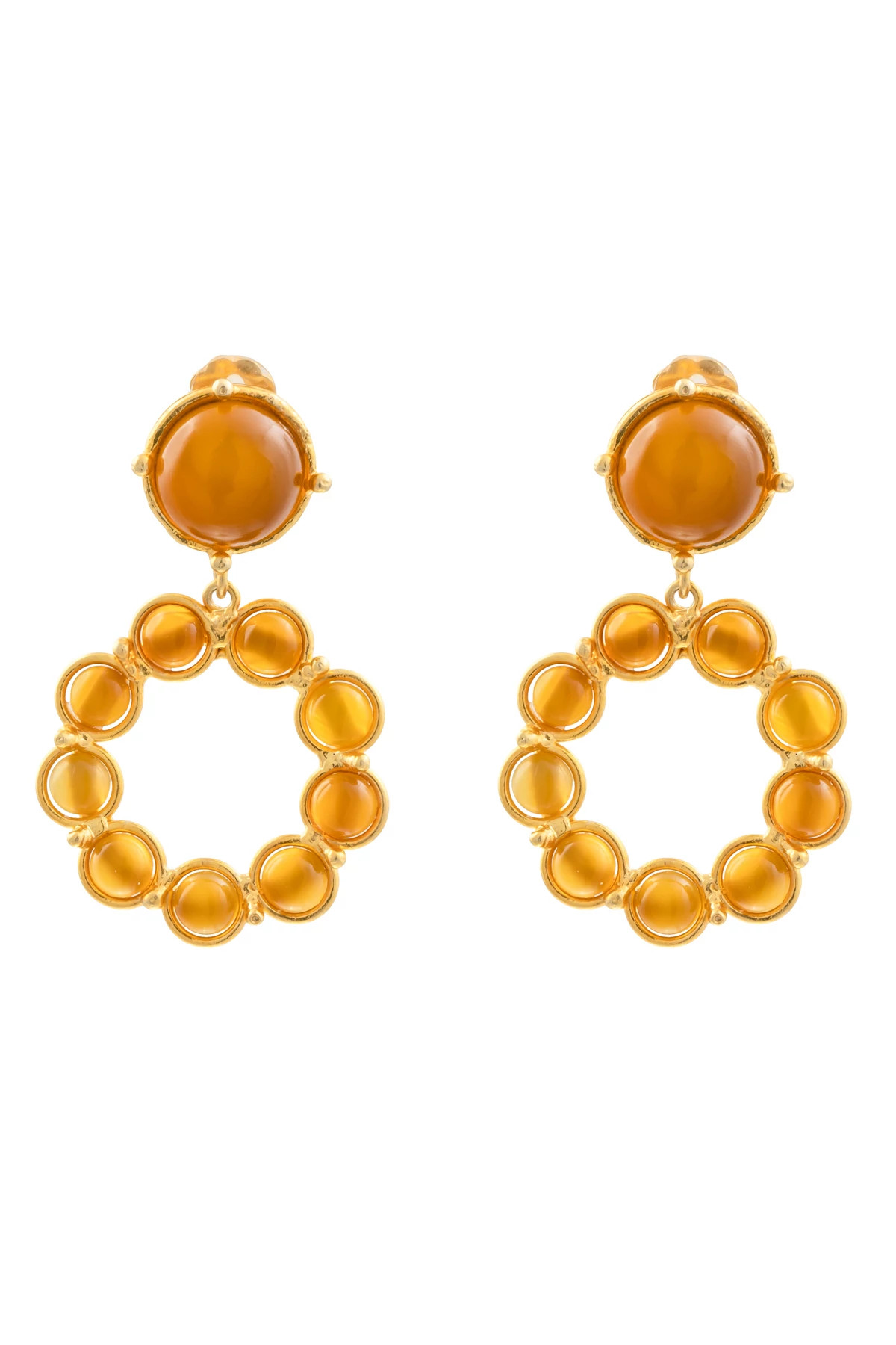 YELLOW ONYX Boucles D'Oreilles Flower Candies Earrings image number 1