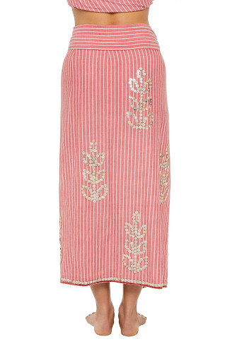 RED STRIPE Loren Midi Skirt