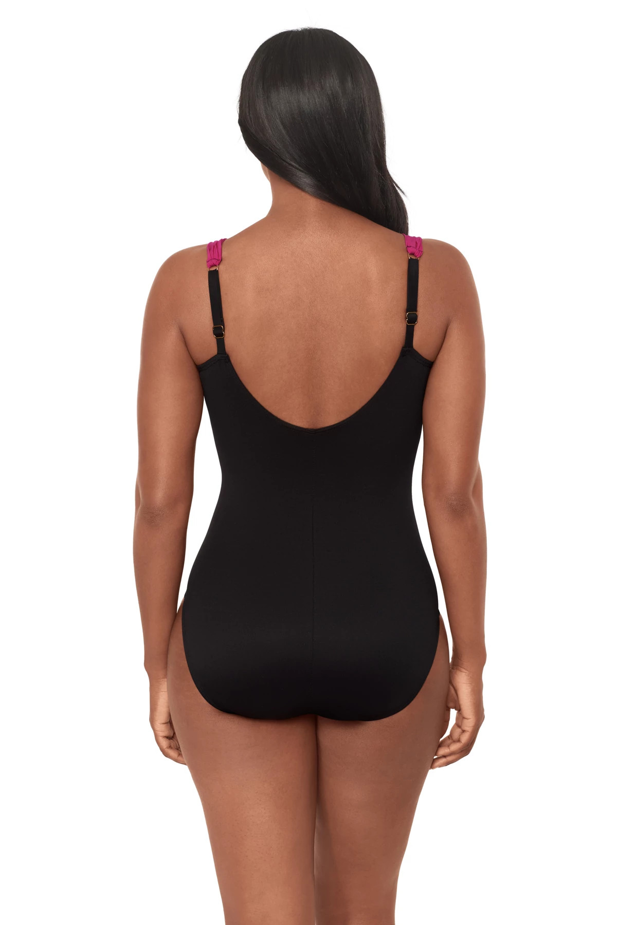 BLACK/MULTI Siren Surplice One Piece Swimsuit image number 2