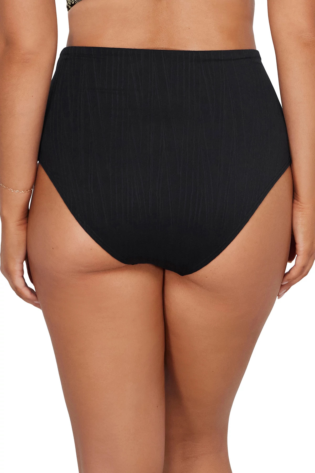 VENICE SEAGRASS TEXTURE Capri High Waist Bikini Bottom image number 4