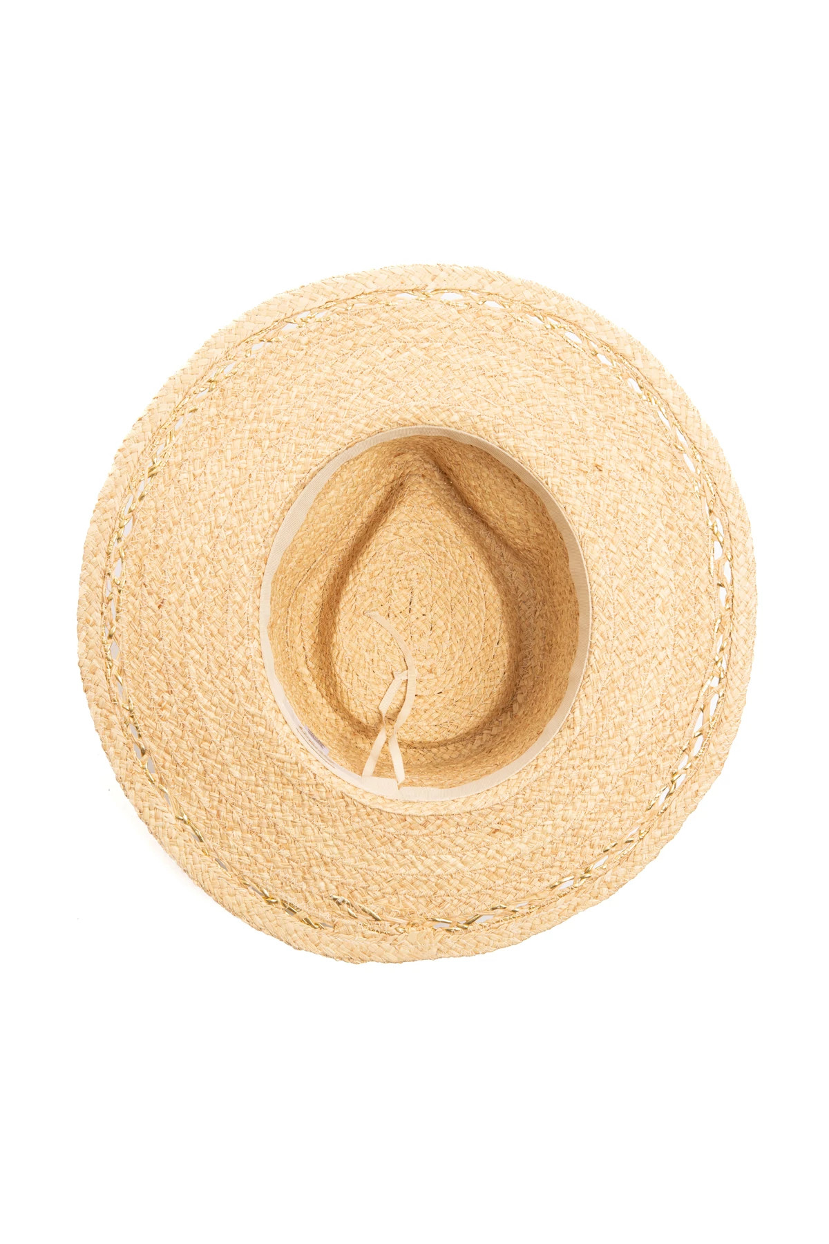 NATURAL Gold Braided Fedora image number 2