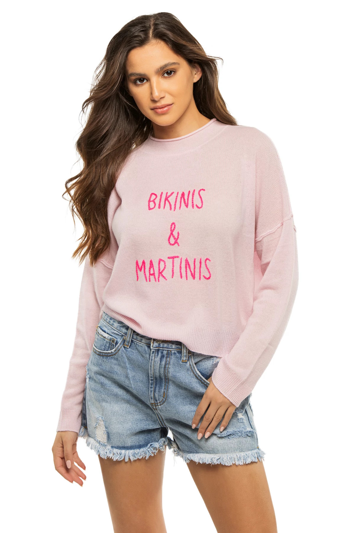 FUCHSIA Bikinis & Martinis Cashmere Sweater image number 1