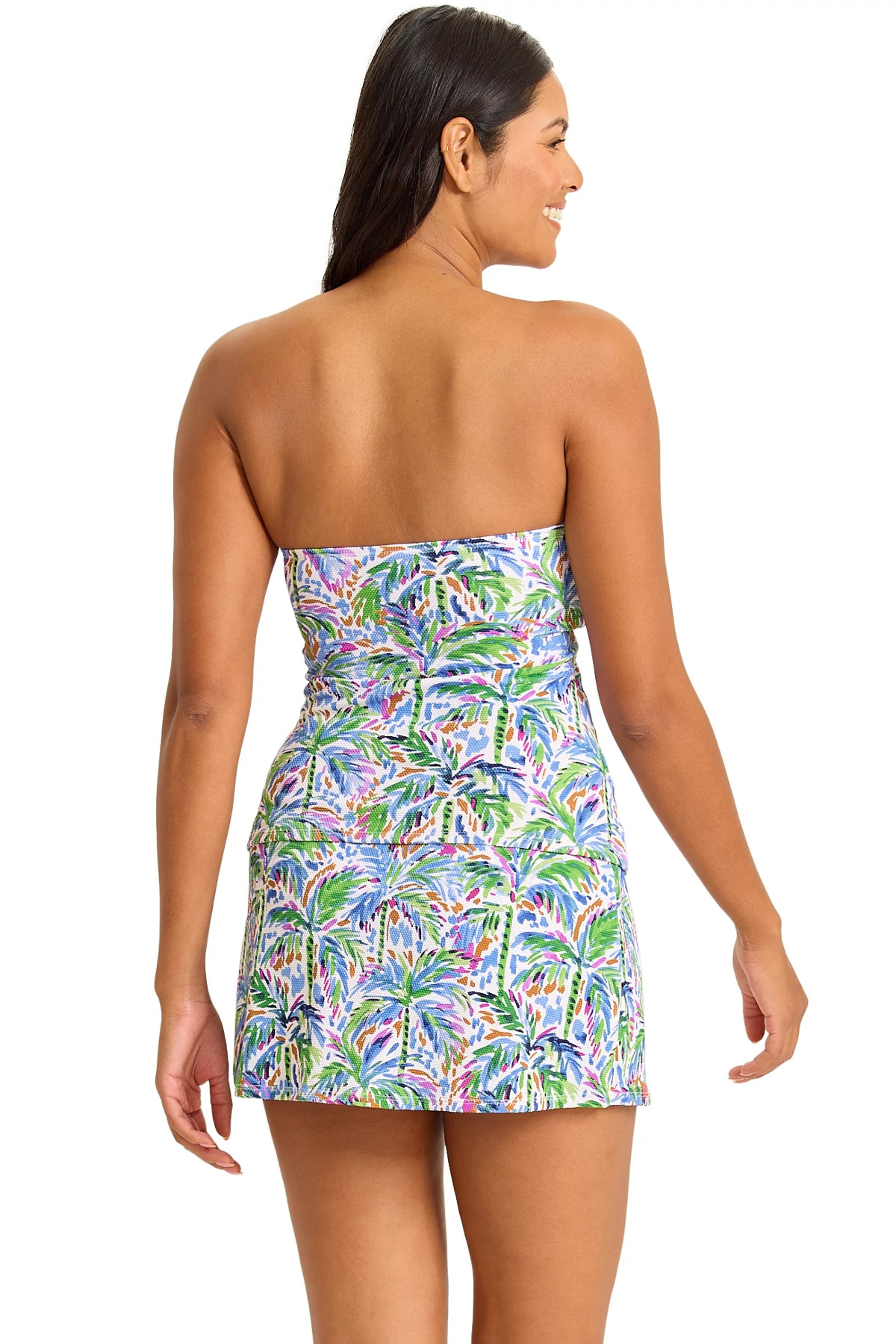 FOUR LEAF CLOVER Poolside Palms Bandeau Tankini Top image number 2
