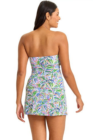 FOUR LEAF CLOVER Poolside Palms Bandeau Tankini Top